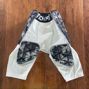 Mens Adidas football padded shorts white medium